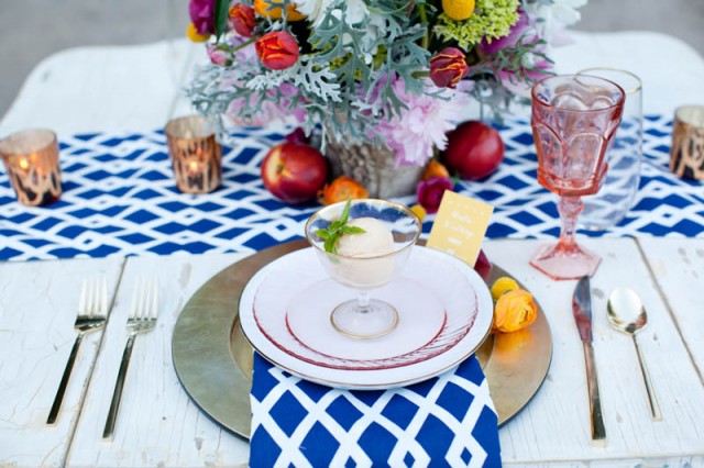 Vintage and Modern Sweet Heart Table