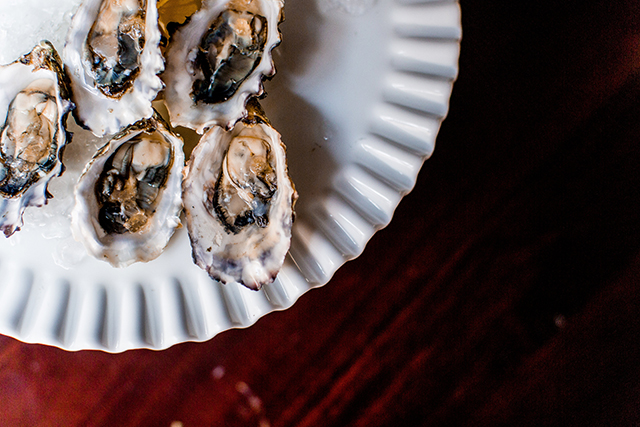 Tabasco Shaved Ice Topped Oysters // A Well Crafted Party images via Mary Boyden View More: http://maryboyden.pass.us/newyearseveparty