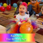 {Real Parties} Rainbow Themed First Birthday