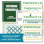 Welcome to Twosville Town Themed Birthday Party Free Printables