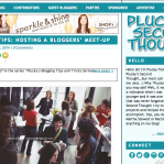 Guest posting on Plucky's Second Thought: How to Host a Blogger Meet-Up