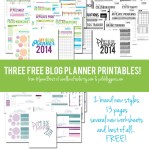 Free Printable Blog Planners 2014 Edition