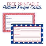 Free Printable Potluck Recipe Cards - A Well Crafted Party