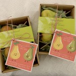 pear themed holiday gift tags