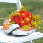 Orange and Yellow Wedding Bouquet // A Well Crafted Party