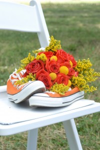 Orange and Yellow Wedding Bouquet // A Well Crafted Party