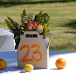 Lunch Boxes doubled as centerpieces
