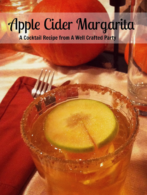 apple cider margarita with brown sugar and cinnamon rim