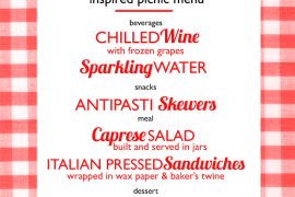 Italian Inspired Picnic Menu