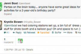 two year old birthday activity idea via twitter