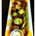 Grilled Potatoes topped with blue Cheese Crumbles // A Well Crafted Party