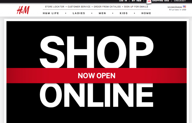 shop online with H&M