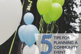 5 tips for planning a community event