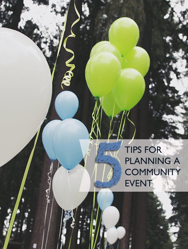 5 tips for planning a community event
