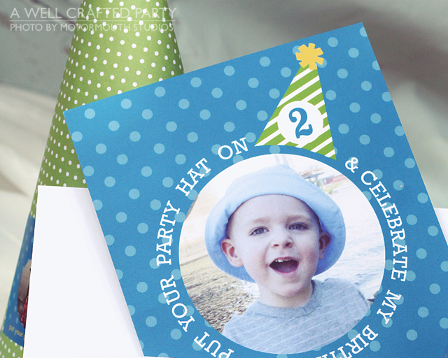 party hat invitation from Tiny Prints