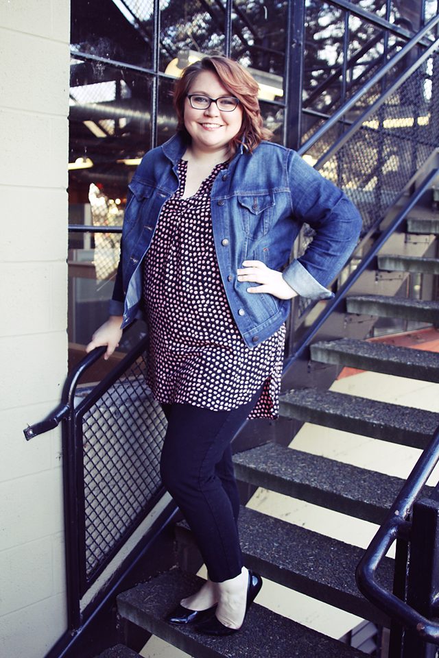 Plus size style from A Well Crafted Party: Ankle Pant, Kitten Heels, and Tunic