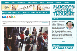 Guest posting on Plucky's Second Thought: How to Host a Blogger Meet-Up