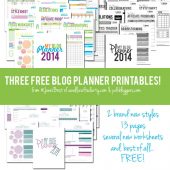 Free Printable Blog Planner 2014 Edition-- Plus 2 New Styles!