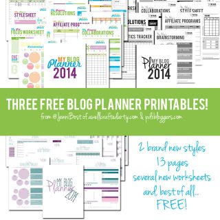 Free Printable Blog Planner 2014 Edition-- Plus 2 New Styles!