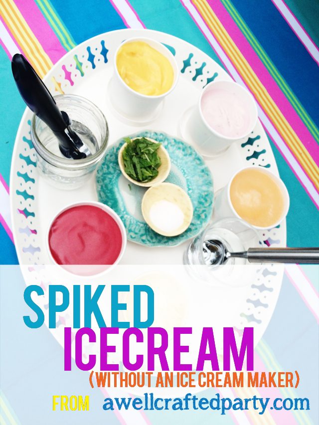 Spiked Ice Cream Recipes (without an icecream maker!) // A Well Crafted Party