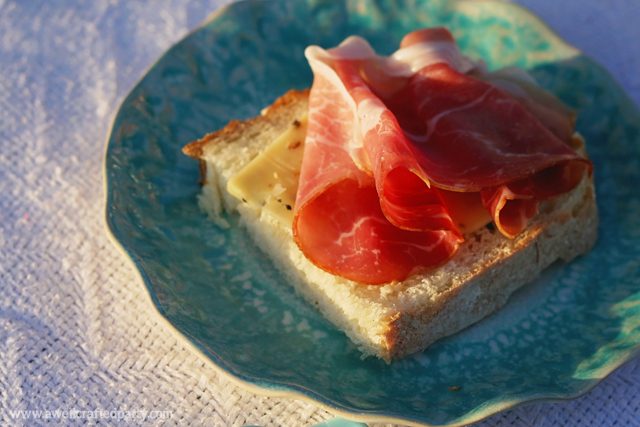 Open Faced Prosciutto Sandwich // A Well Crafted Party