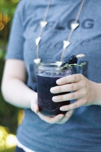 Blackberry Thyme Cocktail featured on InComplete Magazine