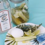 Gin Fizz Cocktail with Quick Pickle Recipe // A Well Crafted Party