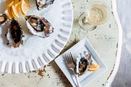 Tabasco Shaved Ice Topped Oysters // A Well Crafted Party images via Mary Boyden View More: http://maryboyden.pass.us/newyearseveparty