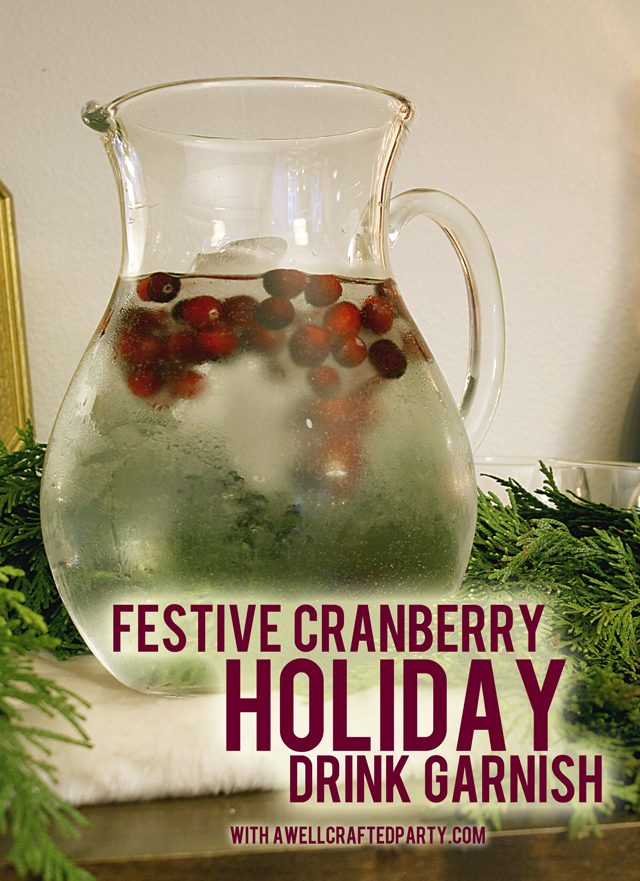 Festive Holiday Drink Garnish // A Well Crafted Party