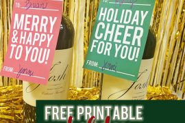 Free Printable Holiday Wine Tags // A Well Crafted Party