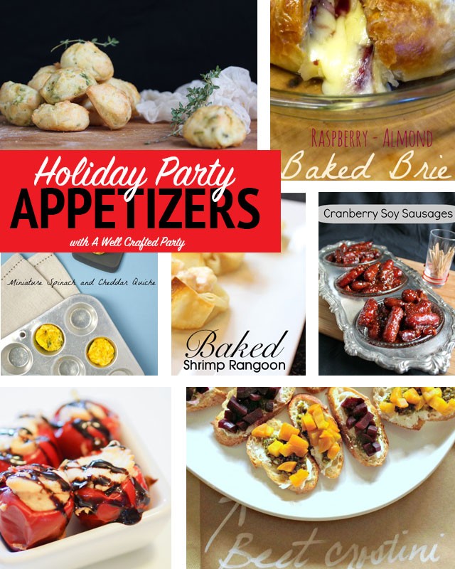 Holiday Party Appetizers Round-Up // A Well Crafted Party