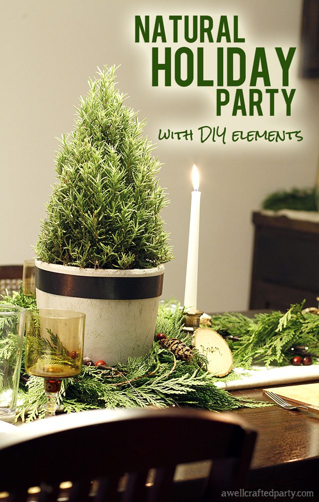 Natural Holiday Party with DIY Elements // A Well Crafted Party