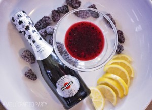 Marionberry Champagne Cocktail from A Well Crafted Party