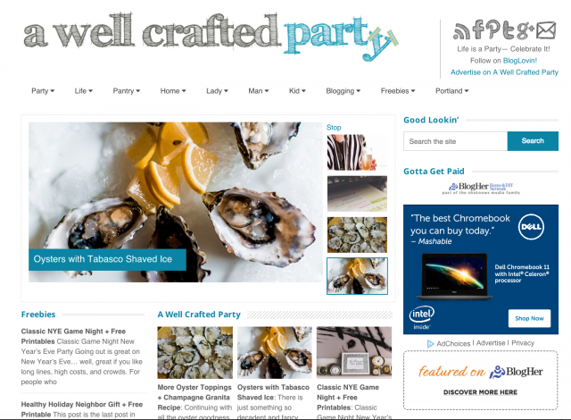 A Well Crafted Party Blog Magazine Layout 2014