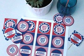 Free Printable 4th of July Party Circles