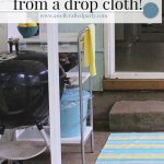 DIY Outdoor Rug from a drop cloth & paint. A super easy DIY from A Well Crafted Party