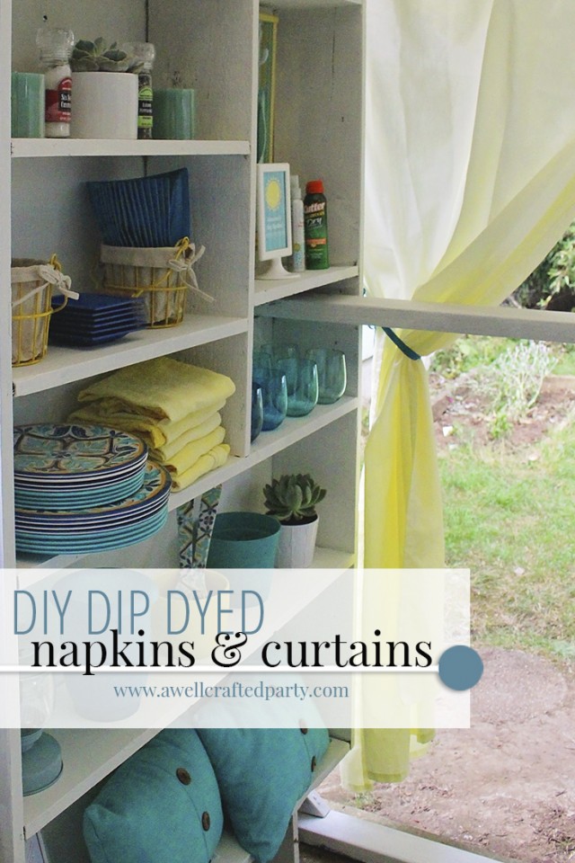 DIY dip dyed linens via A Well Crafted Party