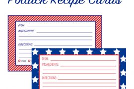 Free Printable Potluck Recipe Cards - A Well Crafted Party