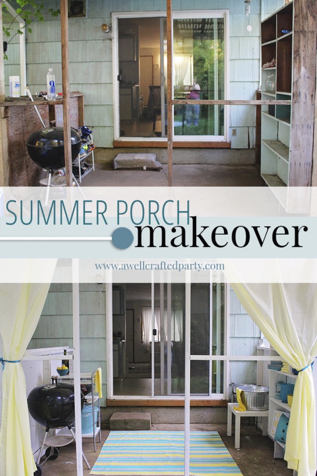 Summer Porch Makeover for a Rental - A Well Crafted Party