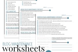 Blog Maintenance Worksheet - A Well Crafted Party
