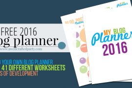 A Well Crafted Party Free Printable Blog Planner