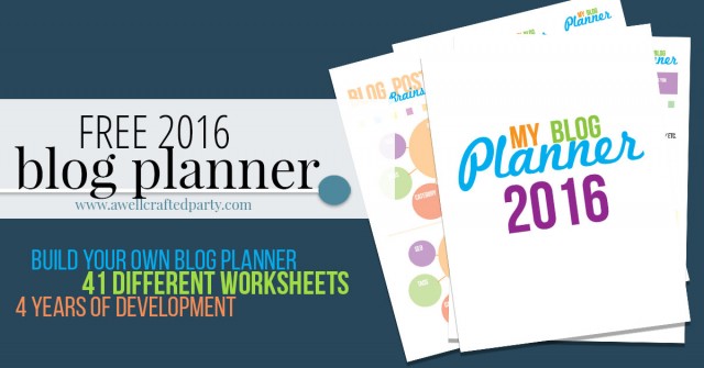 A Well Crafted Party Free Printable Blog Planner