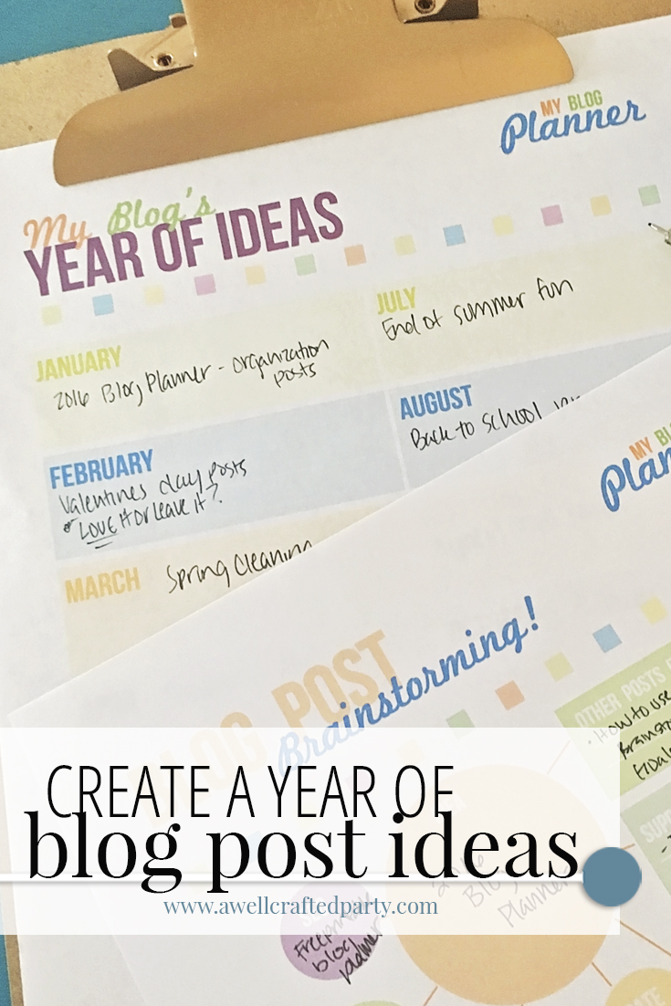 Create a year of blog post ideas in one easy session