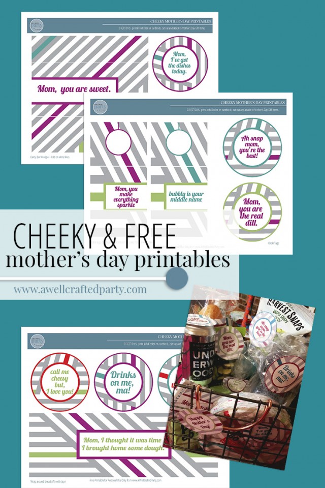 Cheeky Mother's Day Picnic Printables- A Well Crafted Party