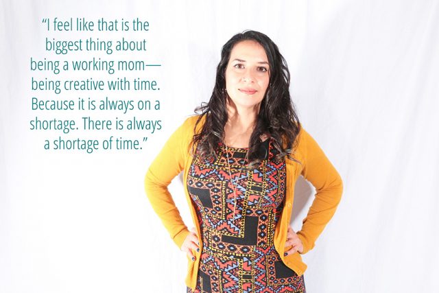 Working in Motherhood can be a struggle... see how Roxana works with her time constraints in the Working Moms series on A Well Crafted Party - photos by www.mommabearmag.com