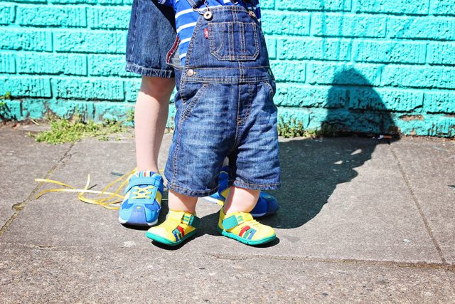 Bright Colored Kid Casual Wear outfits featuring IFME shoewear for kids sponsored post featured on A Well Crafted Party