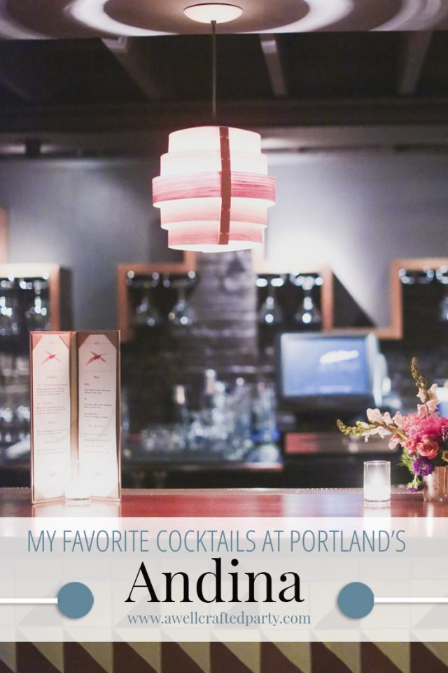 What to drink at Portland's Andina Restaurant?