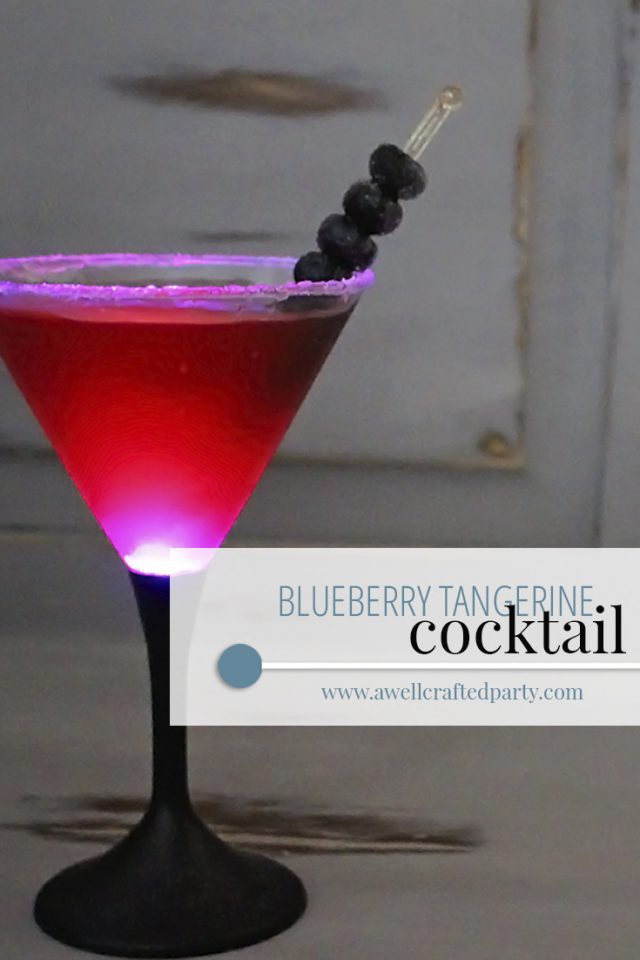 Blueberry Tangerine Cocktail featured on A Well Crafted Party