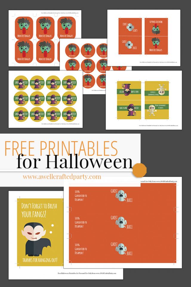 Free Halloween Printables from A Well Crafted Party