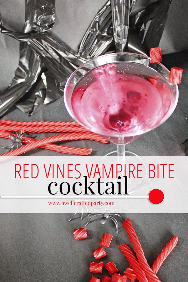 Vampire Bite Cocktail with Red Vines from A Well Crafted Party